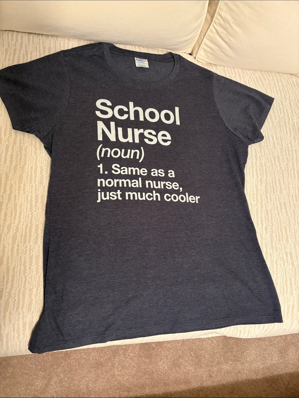 Port and Company Gray ‘School Nurse' Graphic Tee